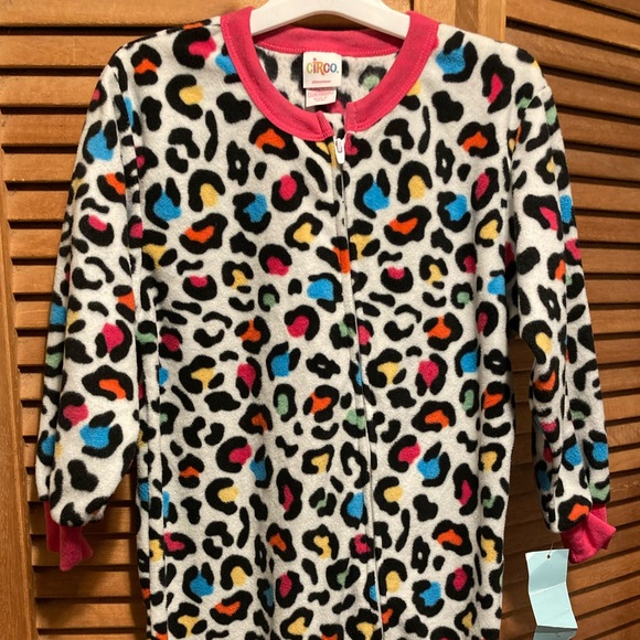 Circo Colorful Fleece Onesie Pajamas with Feet - Picture 3 of 14